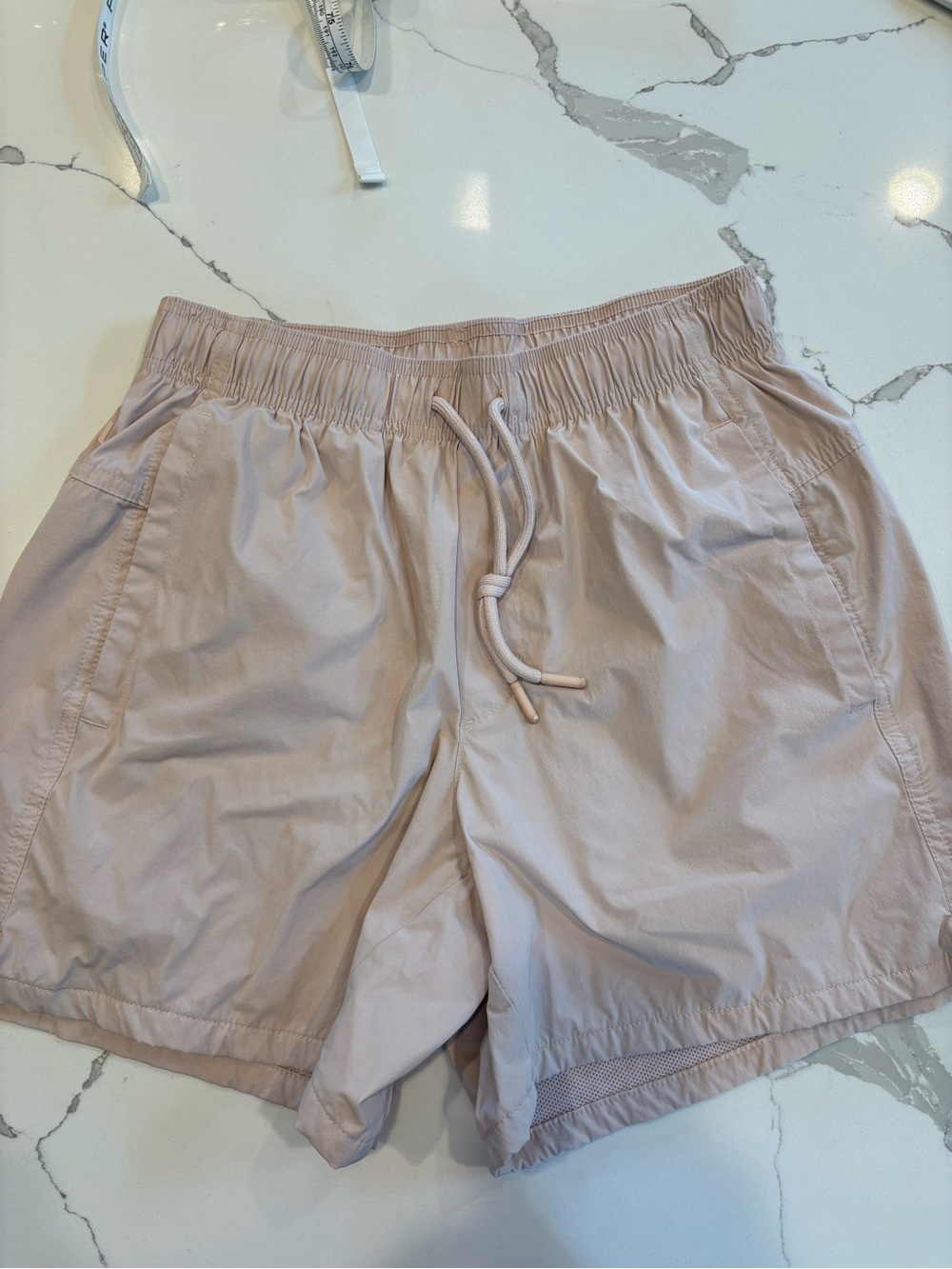 Men's Athletic Drawstring Shorts in Light Pink